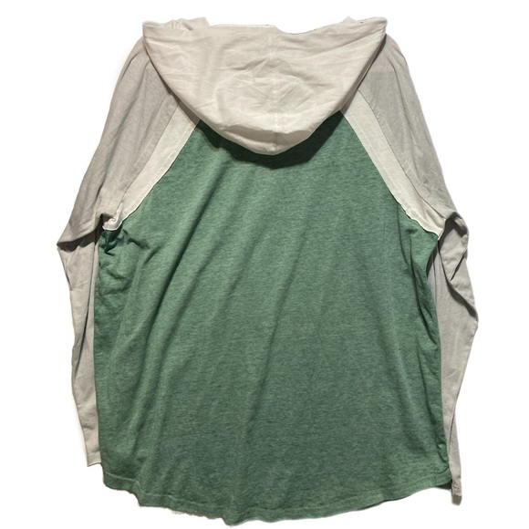 NWOT Maurices XL lightweight semi-sheer burnout hooded henley 13027 - Picture 2 of 8